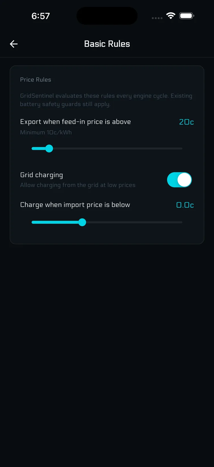 Basic Rules controls