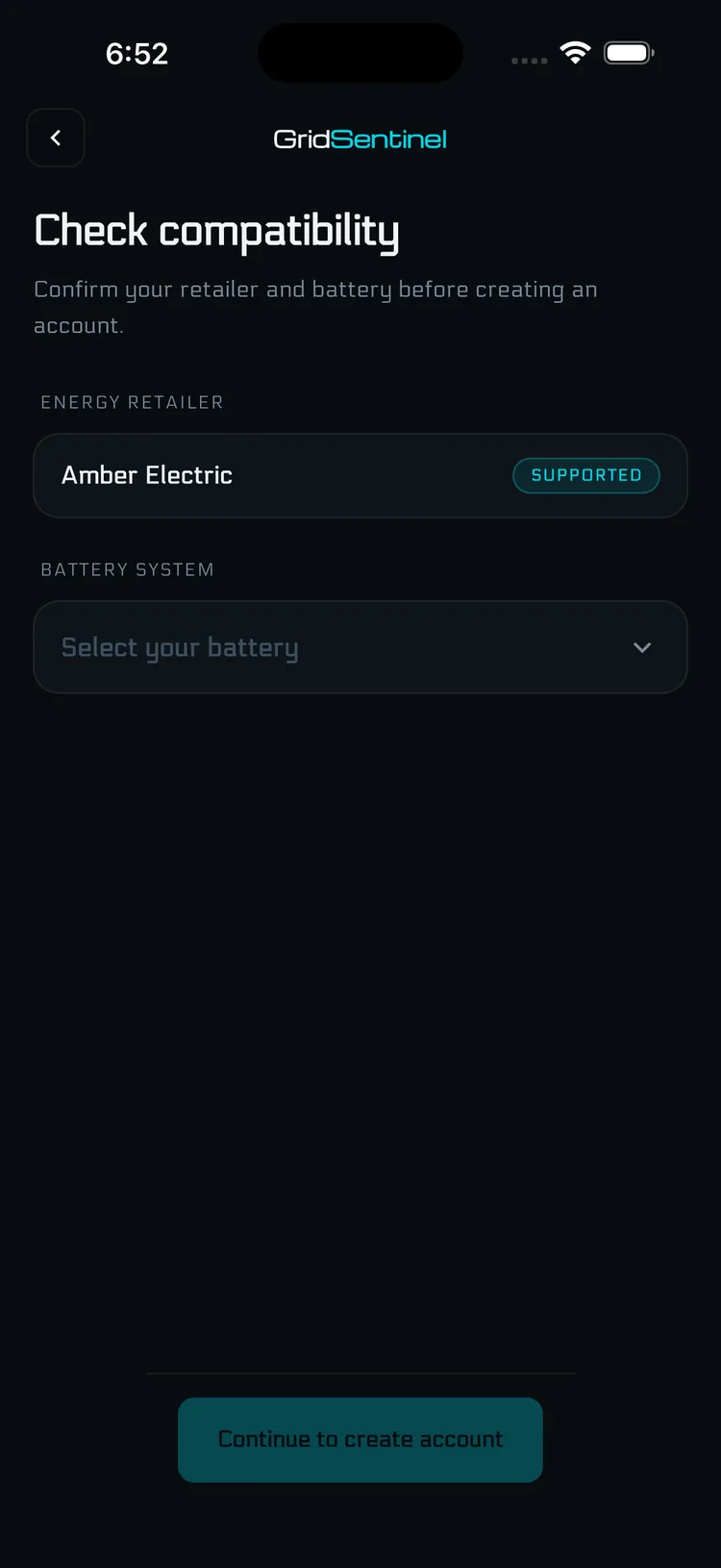 GridSentinel onboarding compatibility check